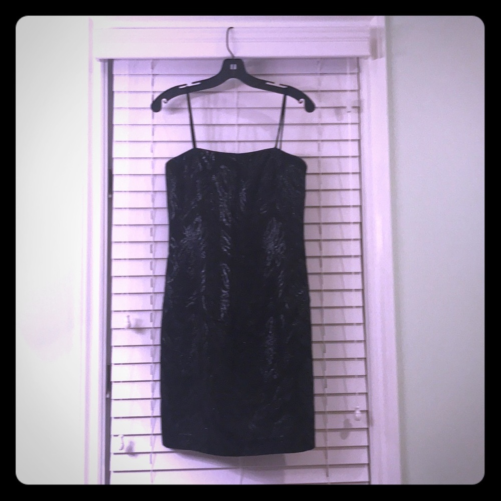 Black dress with beautiful design shine details